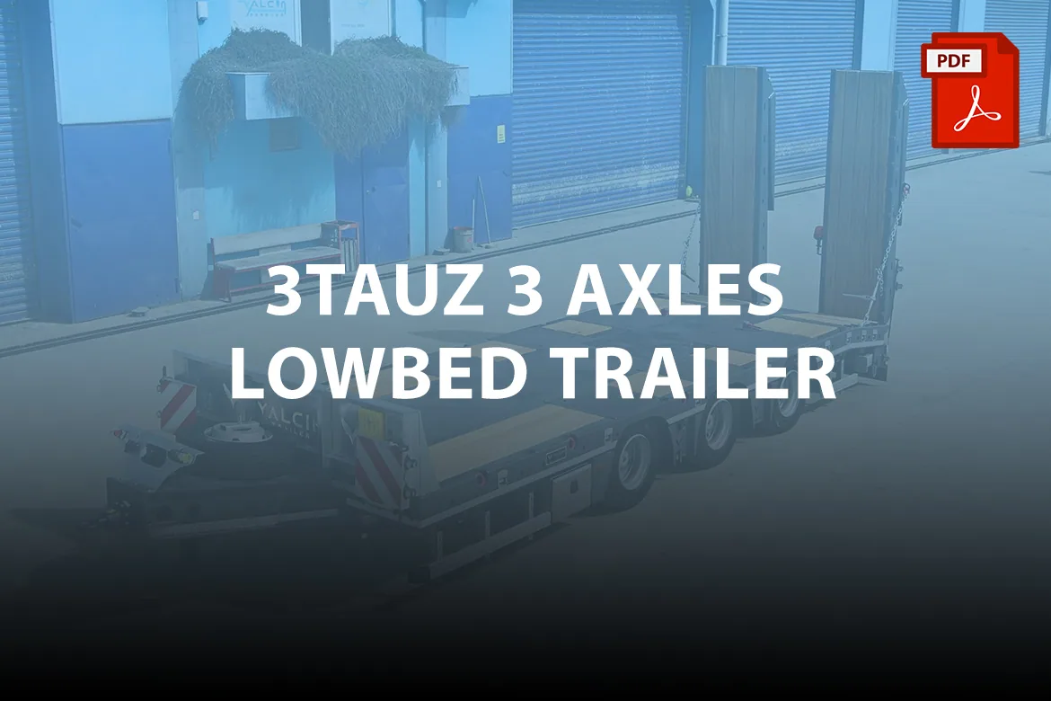 3TAUZ 3 Axles Lowbed Semi-Trailer - Yalcin Trailer