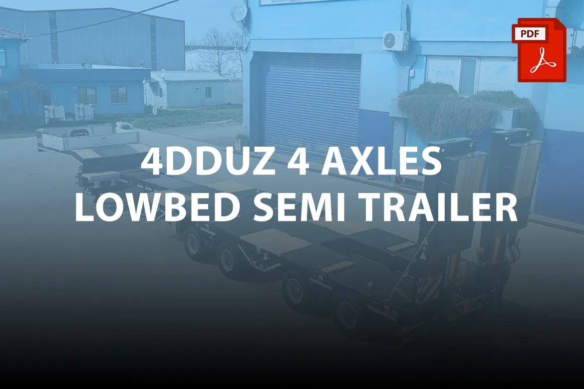4DDUZ 4 Axles Lowbed Semi-Trailer - Yalcin Trailer