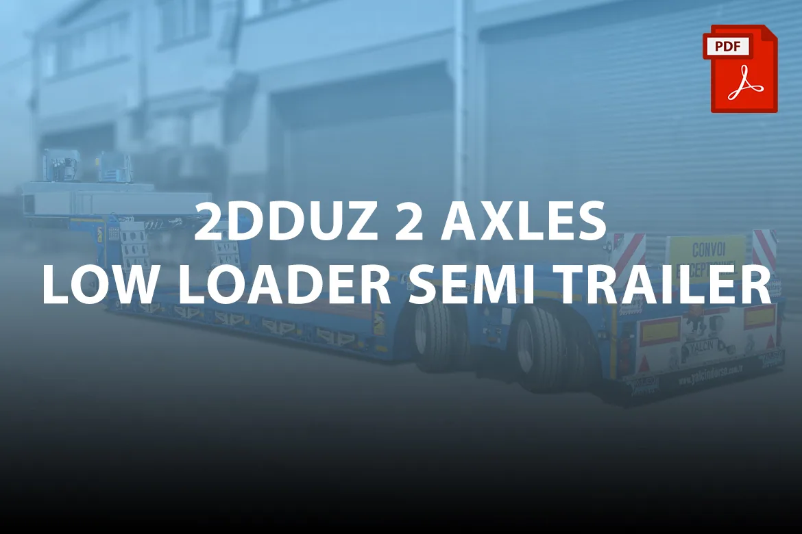 2DDUZ 2 Axles Low Loader Semi-Trailer - Yalcin Trailer
