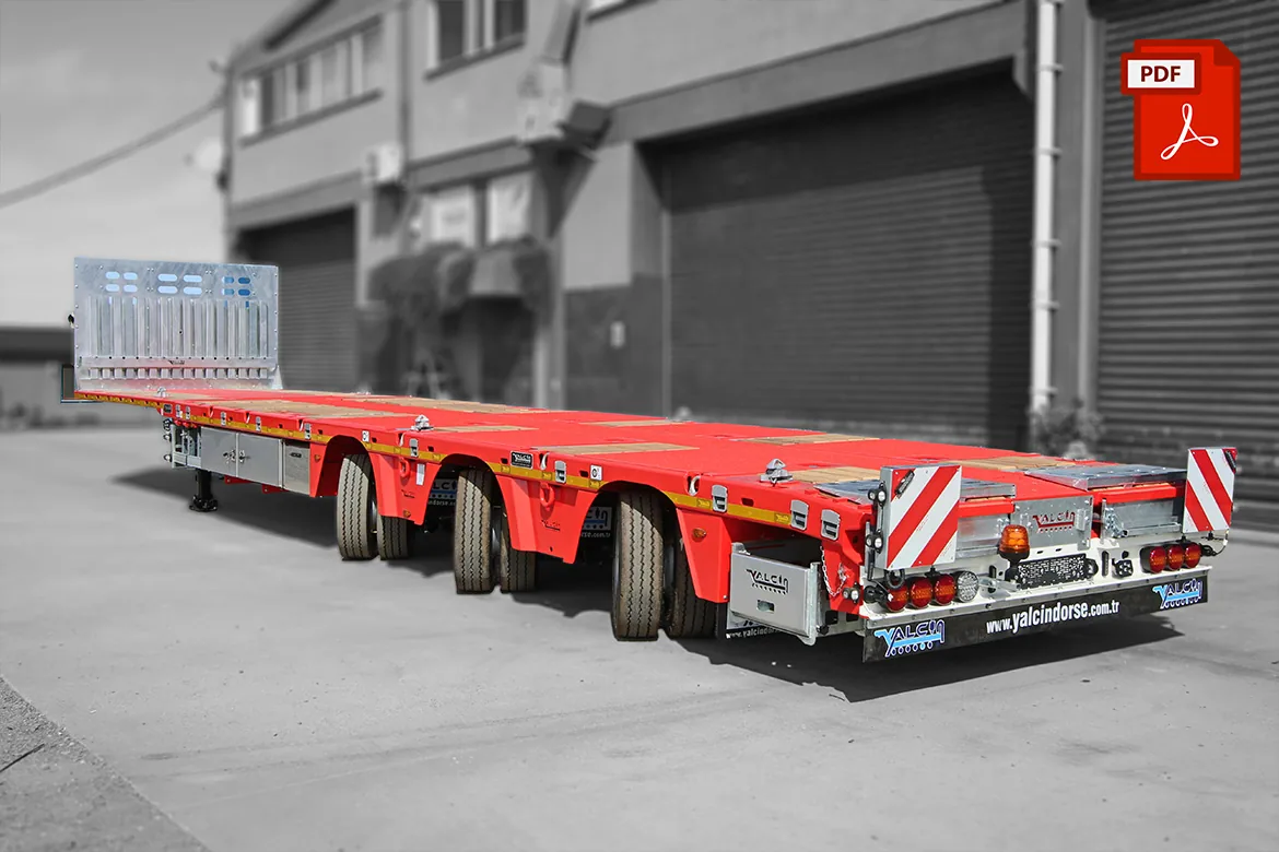 3LBUZ 3 Axles Platform Semi-Trailer - Yalcin Trailer (detail view)