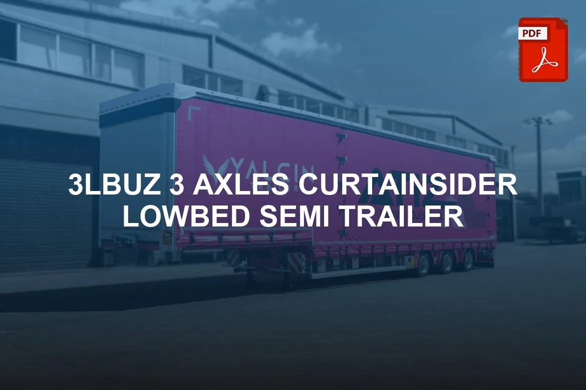 3LBUZ 3 AXLES CURTAINSIDER LOWBED SEMI TRAILER