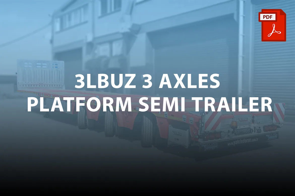3LBUZ 3 Axles Platform Semi-Trailer - Yalcin Trailer