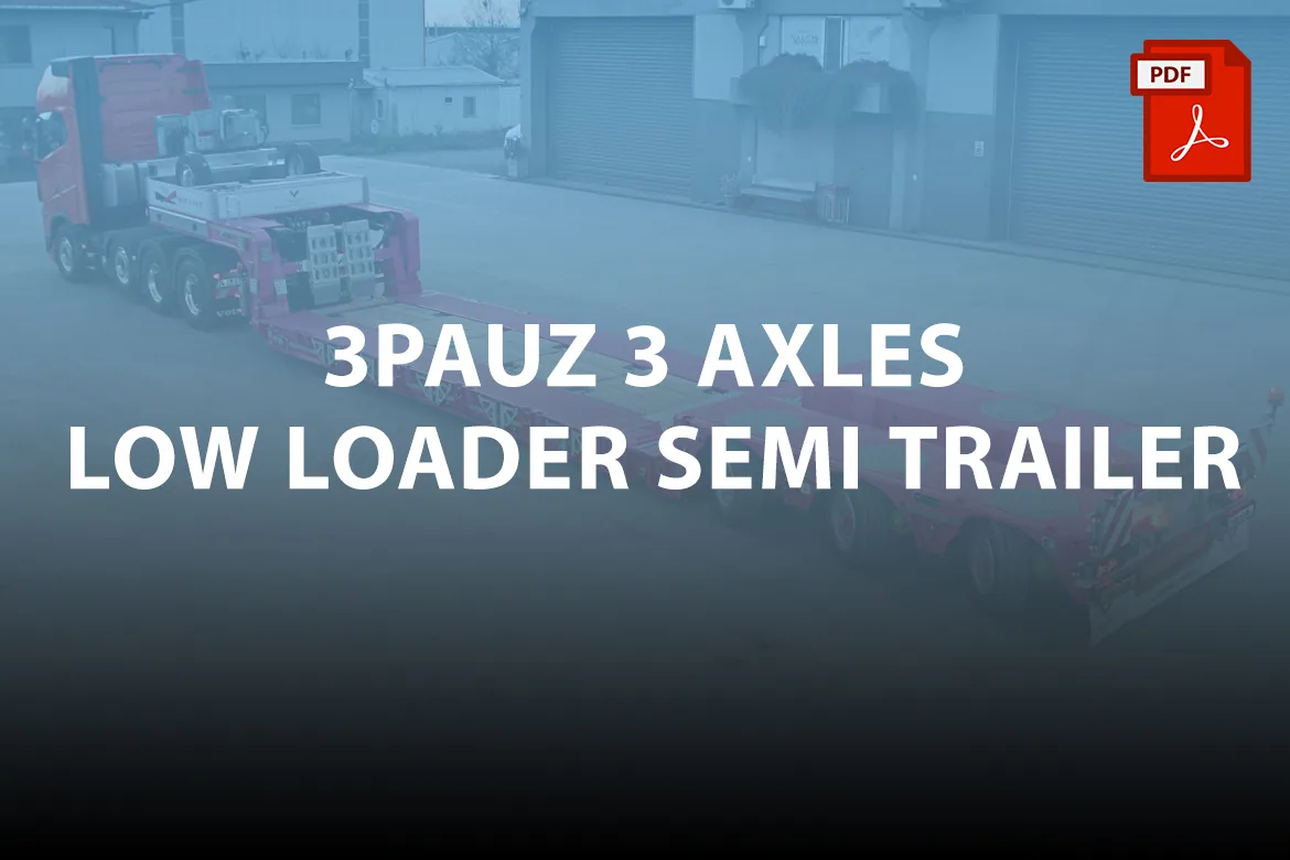 3PAUZ 3 Axles Low Loader Semi-Trailer - Yalcin Trailer