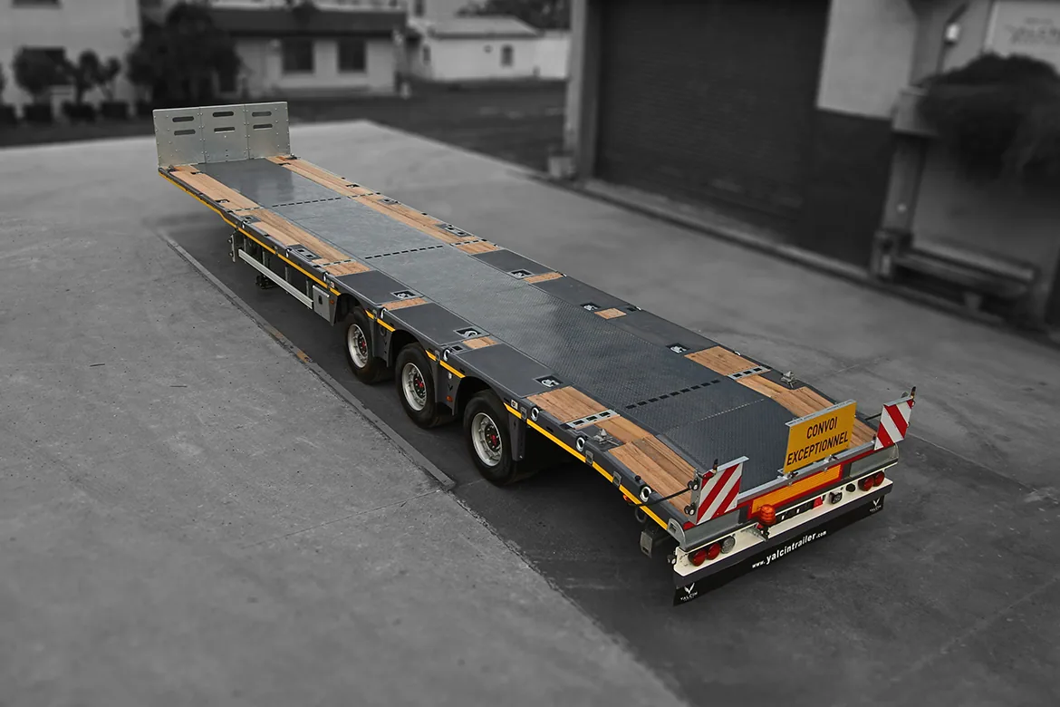 3YSFC 3 Axles Platform Semi-Trailer - Yalcin Trailer (detail view)