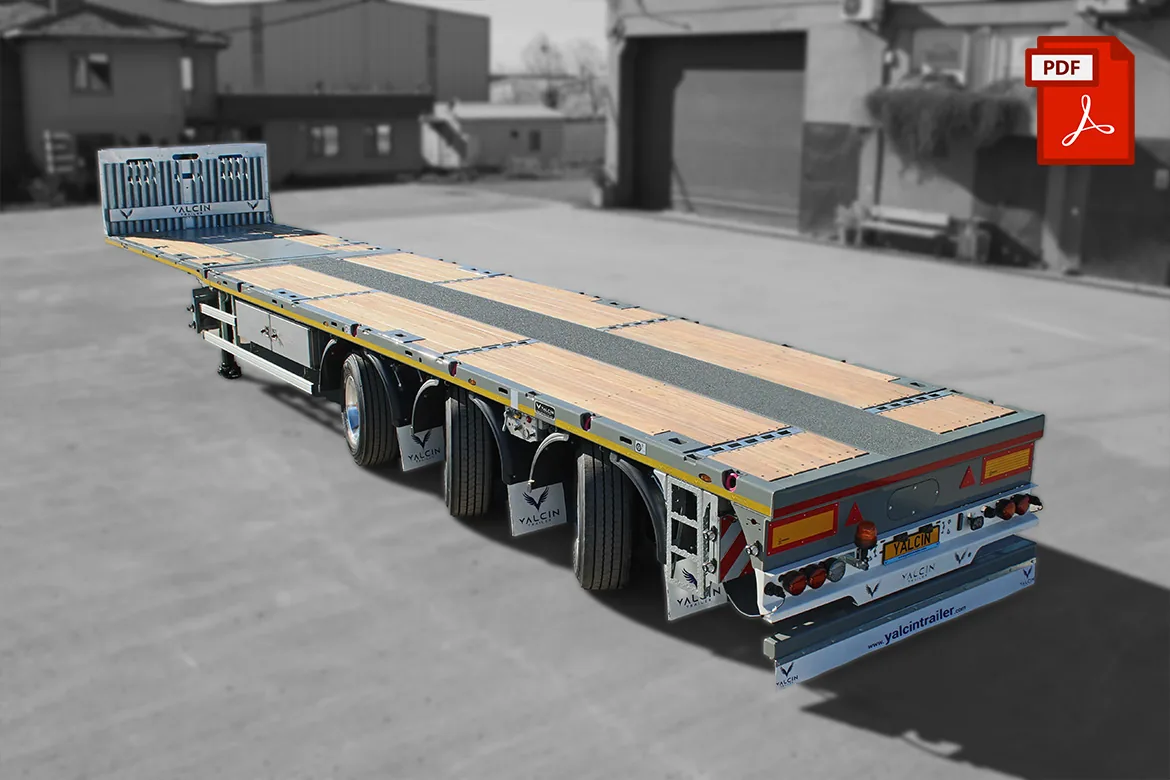 3YSFC 3 Axles Platform Semi-Trailer - Yalcin Trailer (detail view)