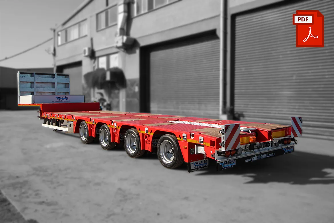 4DDUZ 4 Axles Lowbed Semi-Trailer - Yalcin Trailer (detail view)
