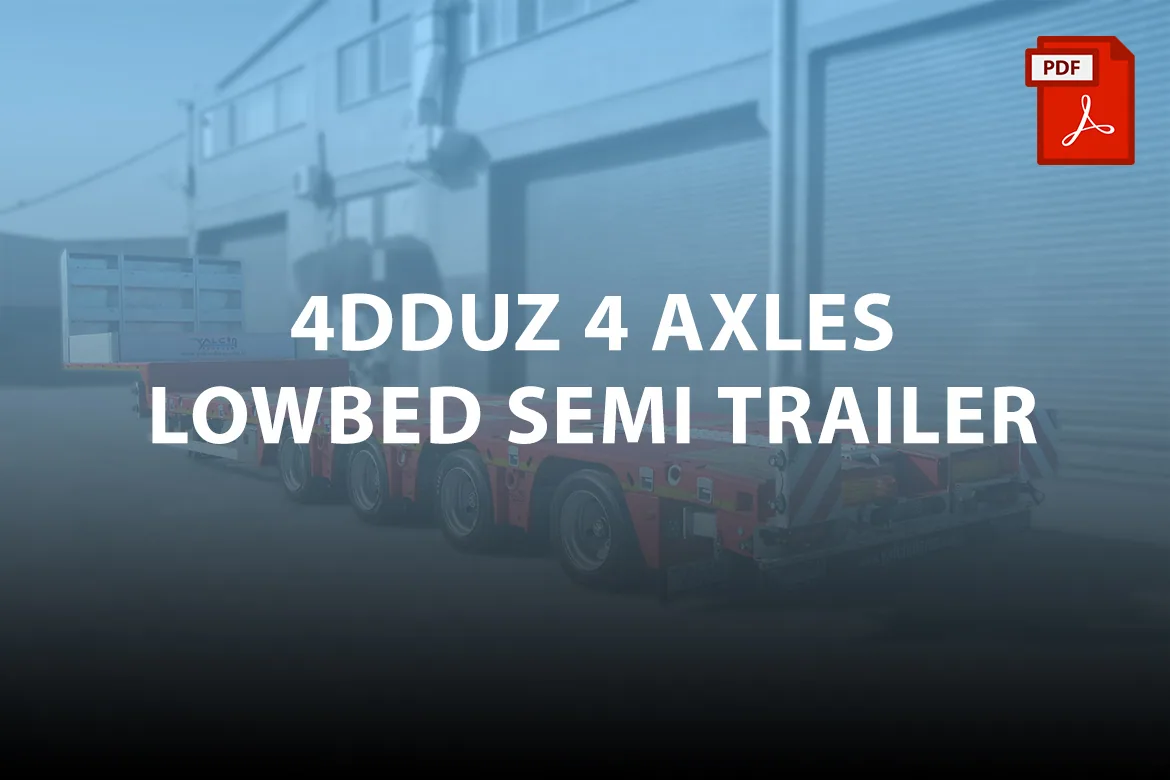 4DDUZ 4 Axles Lowbed Semi-Trailer - Yalcin Trailer