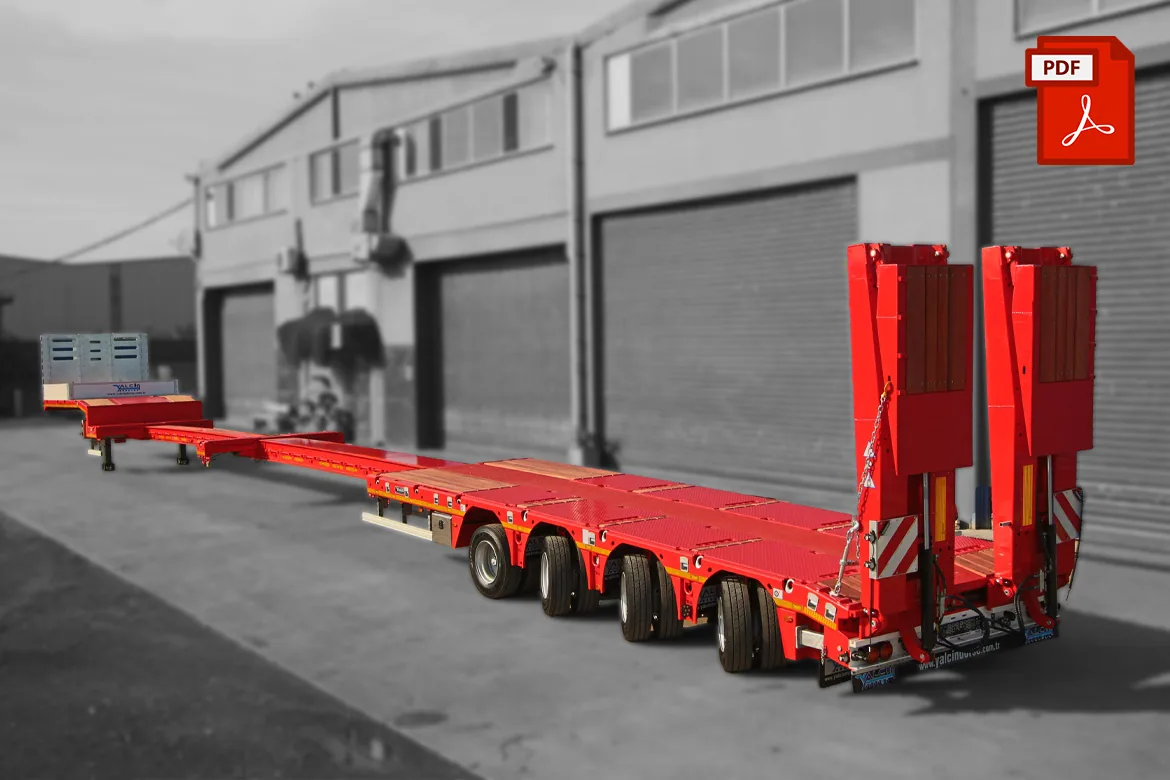 4DDUZ 4 Axles Lowbed Semi-Trailer - Yalcin Trailer (detail view)