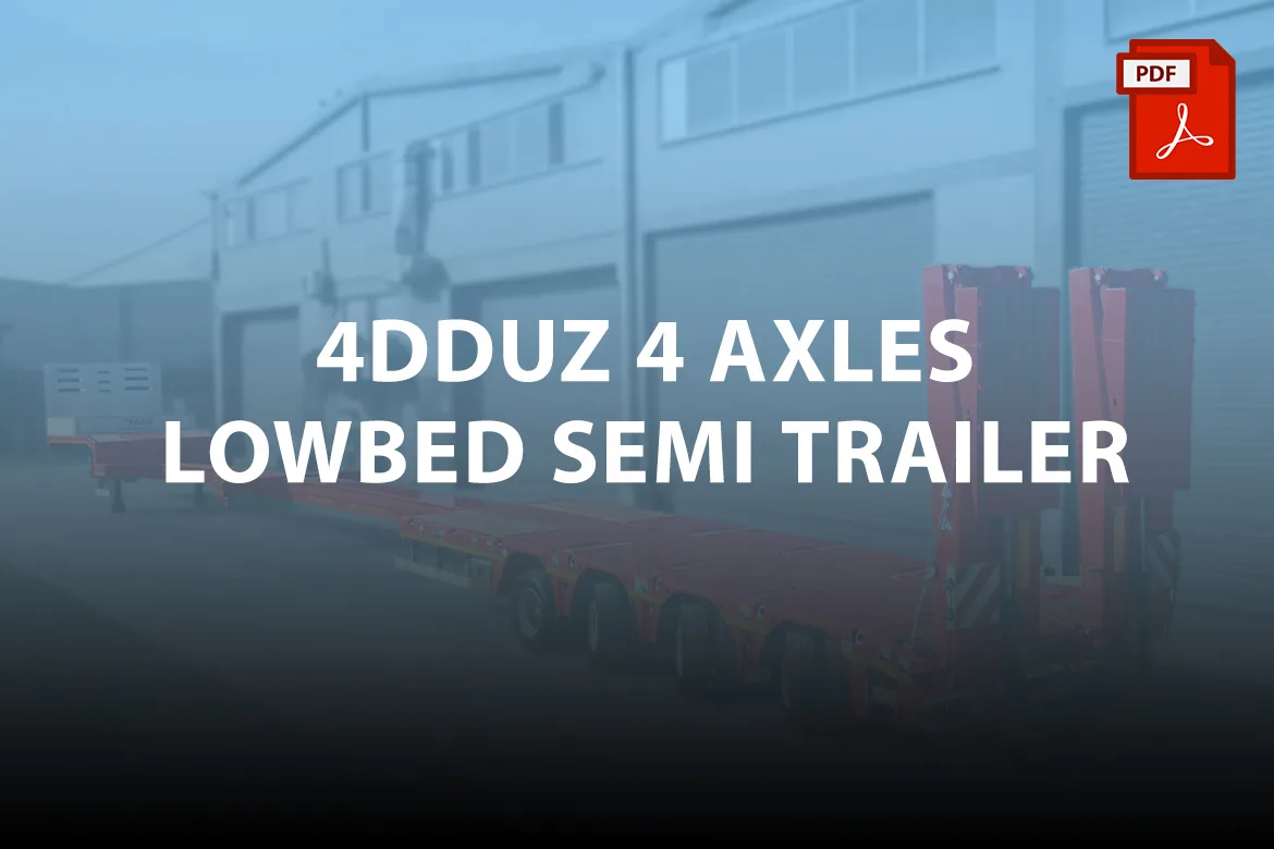 4DDUZ 4 Axles Lowbed Semi-Trailer - Yalcin Trailer