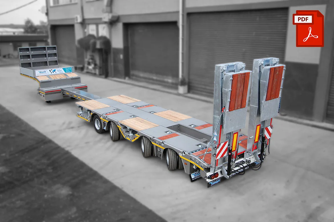 4DDUZ 4 Axles Lowbed Semi-Trailer - Yalcin Trailer (detail view)