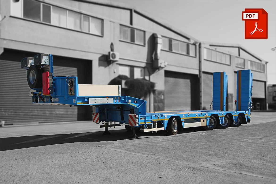 4DDUZ 4 Axles Lowbed Semi-Trailer - Yalcin Trailer (detail view)