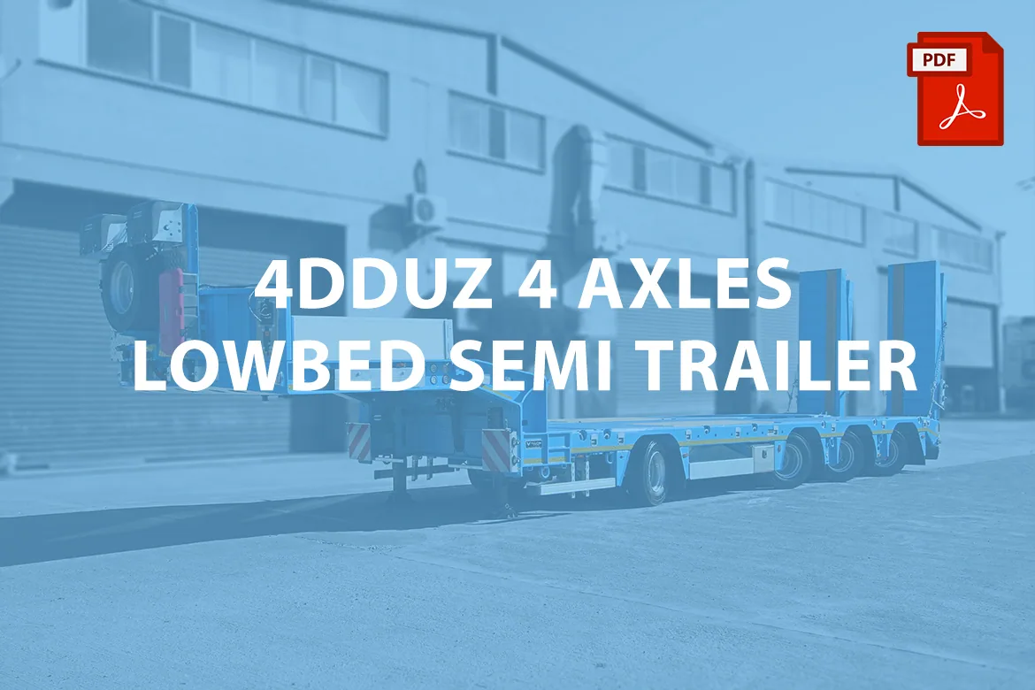 4DDUZ 4 Axles Lowbed Semi-Trailer - Yalcin Trailer