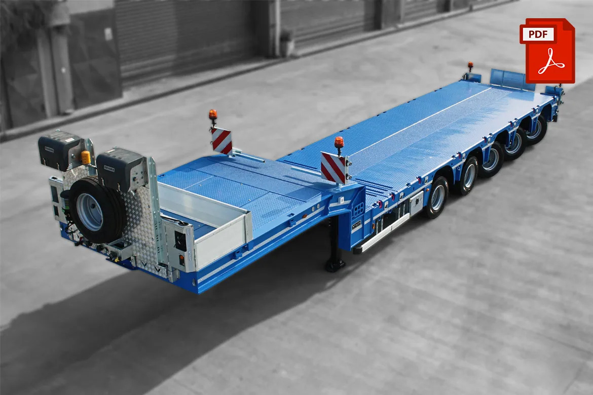 5LBUZ 5 Axles Lowbed Semi-Trailer - Yalcin Trailer (detail view)