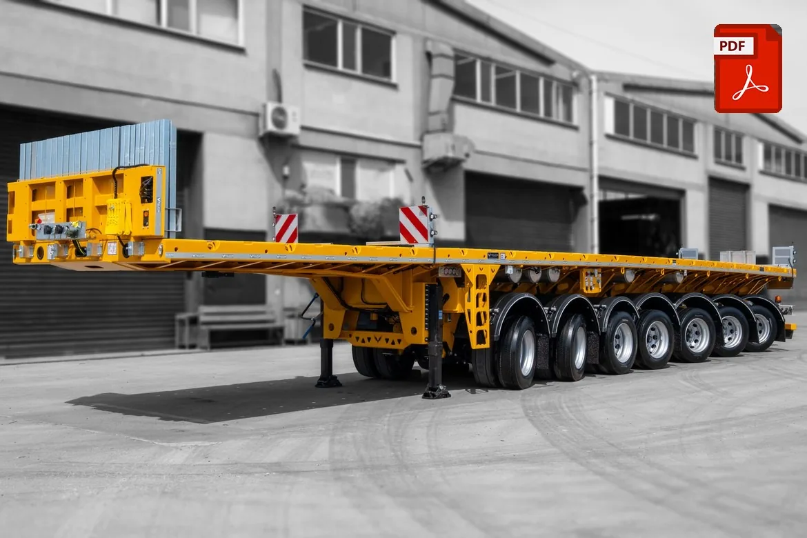 7LBUZ 7 AXLES PLATFORM SEMI TRAILER