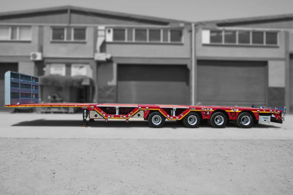 Extendable Platform Semi-Trailer Rear Chassis Angle